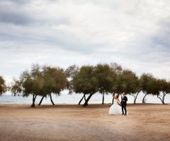 Gli sposi in spiaggia