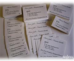 Calligrafia stampata da originale manoscritto (Solea mosaici&calligrafia)