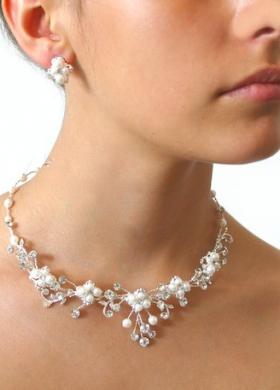 Collana Sposa con Swarovski e Perle