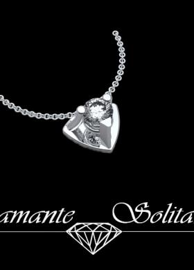 Puntoluce con diamante in oro bianco - 18 Carati Genova