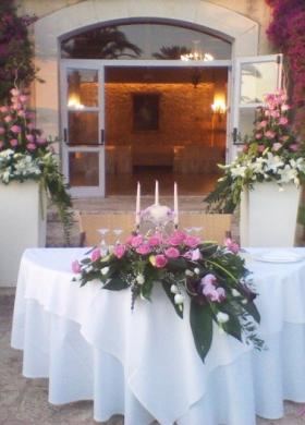 Addobbi in rosa per il ricevimento di matrimonio