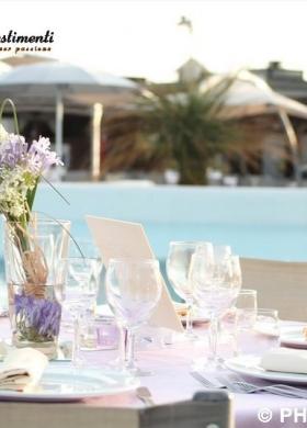 Mise en place lilla per le nozze