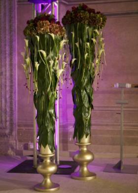 Allestimento floreale imponente per il matrimonio