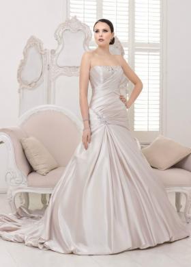 Abito da sposa con tessuto intrecciato