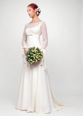 Abito da sposa con maniche lunghe