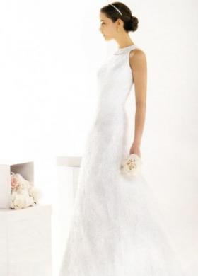 Vestito da sposa accollato - Rosa Clarà