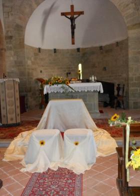Addobbi di girasoli in Chiesa