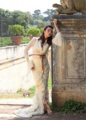 Vestito da sposa a maniche lunghe