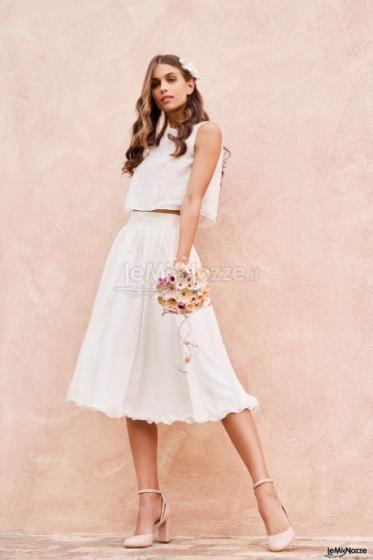 unIKa sposa - Abito su misura top tulle e gonna arricciata