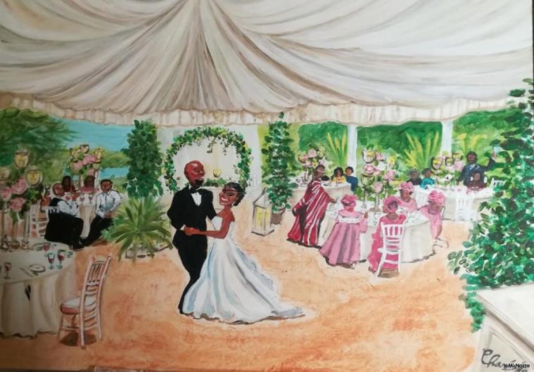 Caricature Charlotte - Ritratti e caricature dal vivo per matrimoni a Verona