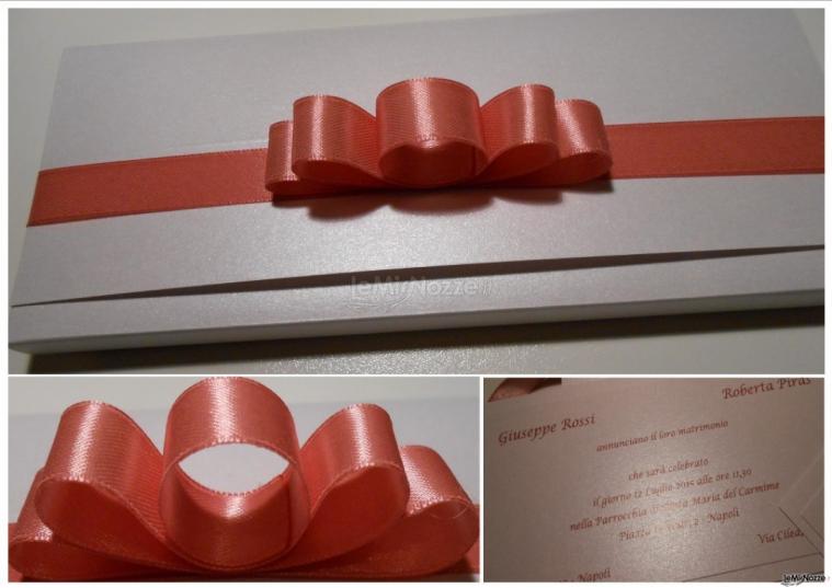 Partecipazione nozze modello pochette. Realizzata by TimeaCreazioni