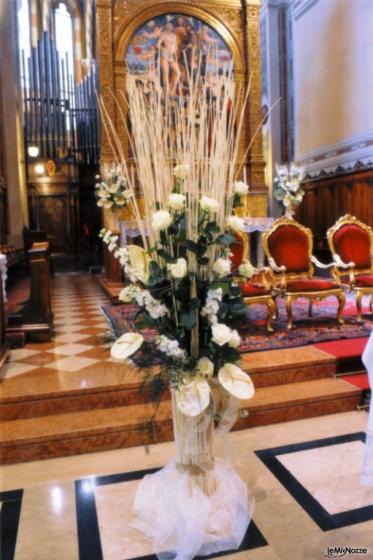 Addobbi floreali di anthurium per la cerimonia di matrimonio