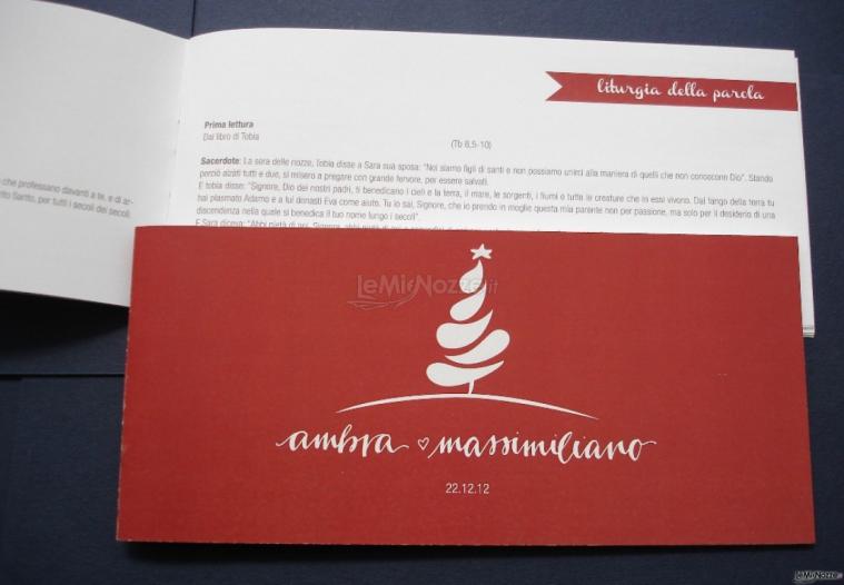 Libretto Chiesa, personalizzato completamente a gusto del Cliente in formato orizzontale su cartoncino patinato opaco. Stampa Digitale