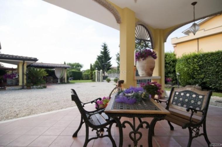 Portico della location di matrimonio