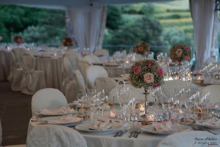Allestimento romantico rosa