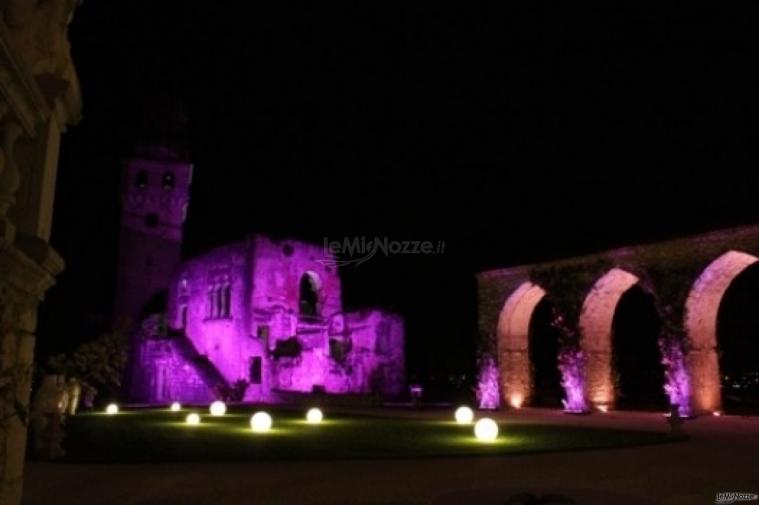 Matrimonio al castello in notturna