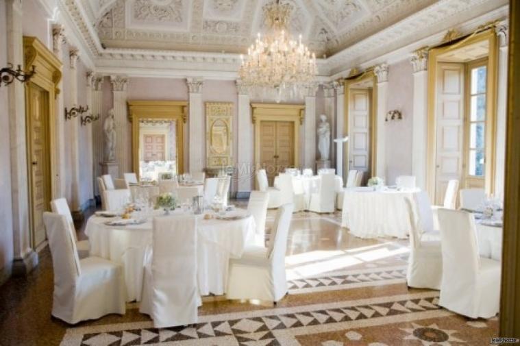Villa Caroli Zanchi - La Sala Bianca per il ricevimento di matrimonio