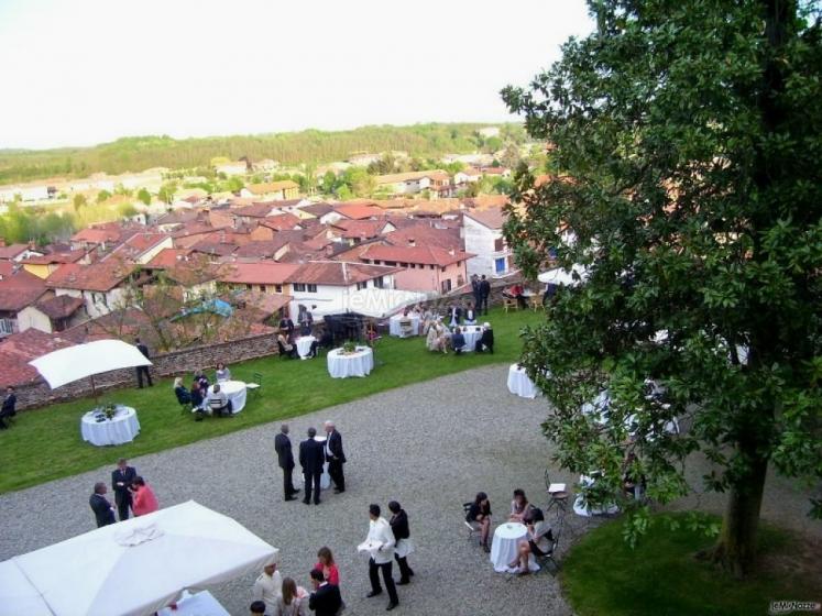 Vista dal giardino del castello