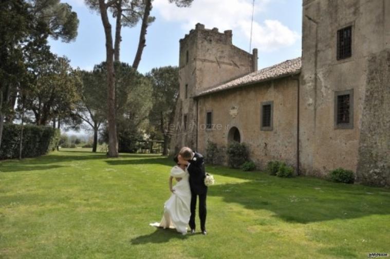 Gli sposi durante il ricevimento di matrimonio