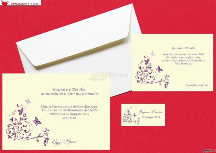 Partecipazioni a 1 euro - Inviti di nozze personalizzati