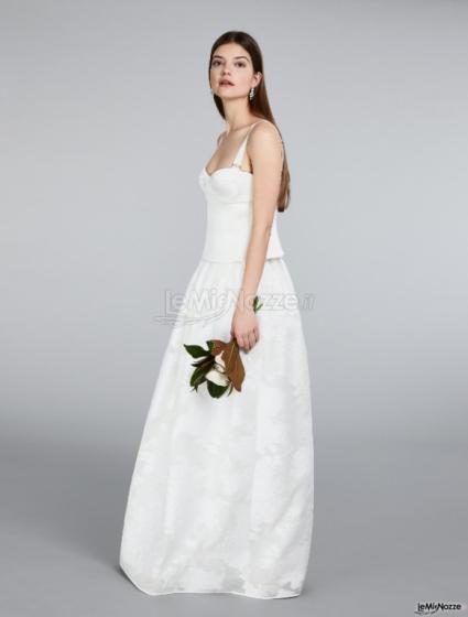 Max Mara Bridal - Bustier in raso con gonna jacquard