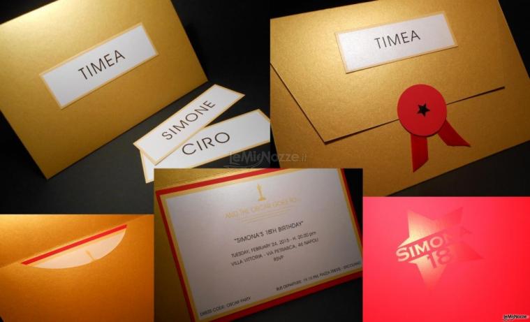 Invito festa 18anni tema oscar party. Realizzata by TimeaCreazioni