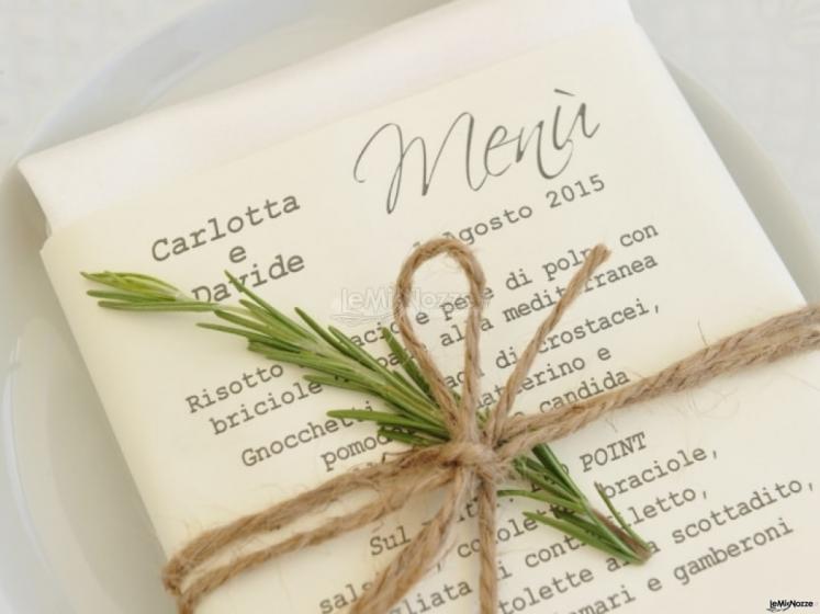 Cascina Spiga D'Oro - Il mnù del ricevimento