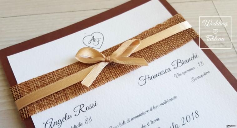 Wedding & Tableau design - Partecipazione shabby
