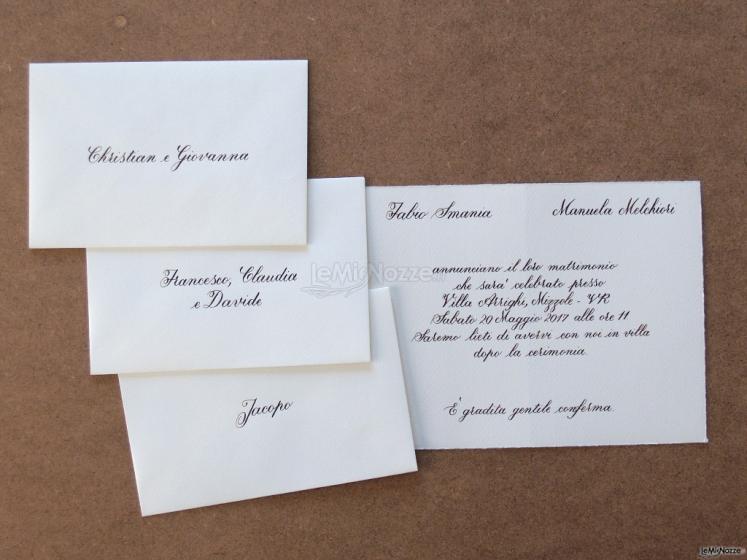 Silvia Raimondi Calligrafia - Partecipazione e buste