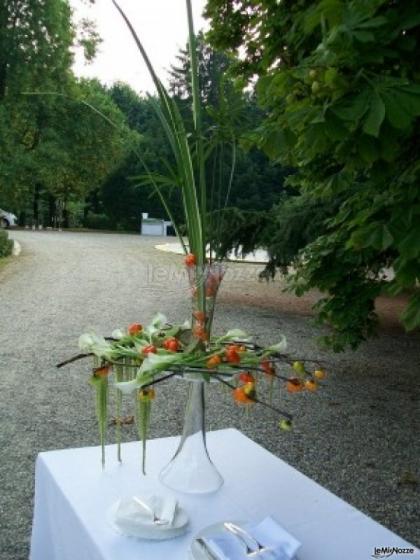 Composizione floreale per il matrimonio