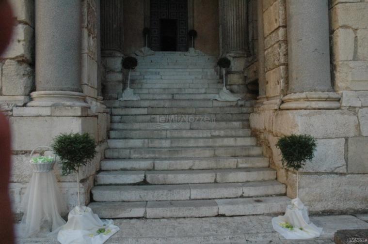 Alberelli per la scalinata della chiesa
