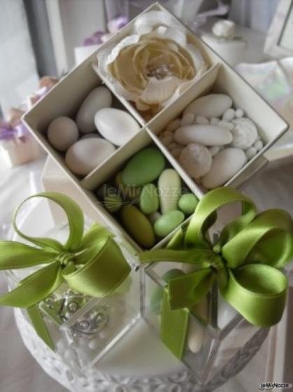 Confettiere per il matrimonio in verde