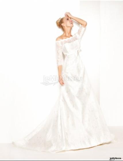 Abito da sposa con scollo a barchetta - Modello Camelia