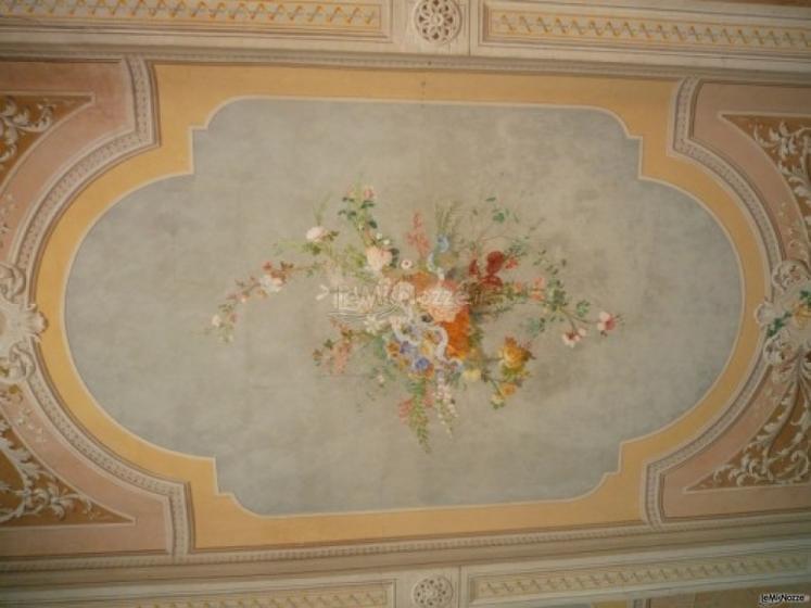 Particolare affresco dell'interno della location di matrimonio
