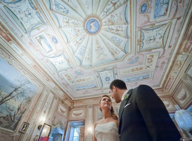 Affreschi sul soffitto della sala