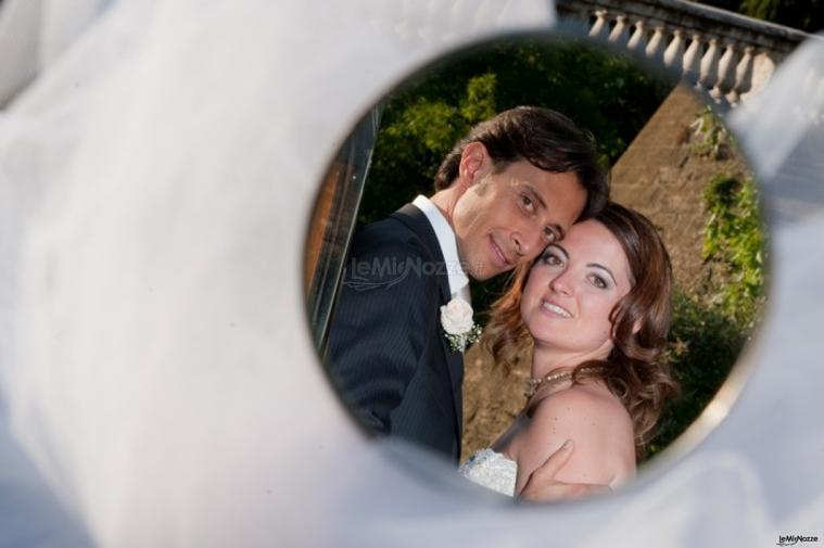 Foto riflessa degli sposi
