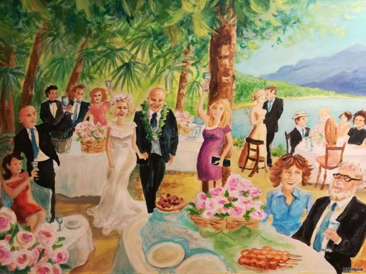 Caricature Charlotte - Ritratti e caricature dal vivo per matrimoni a Verona
