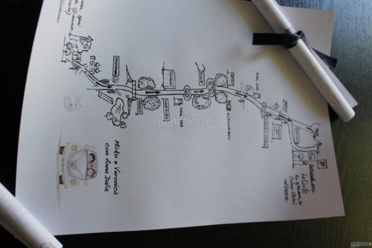 mappa dalla chiesa al ristorante