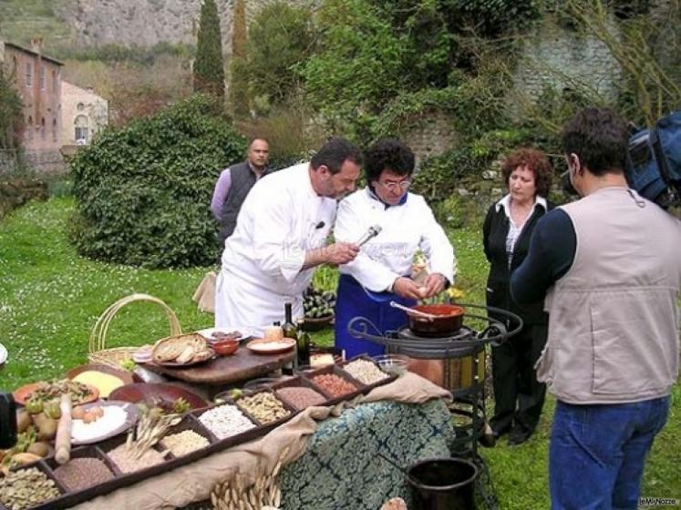 Lo chef Vissani ad un ricevimento di Top catering Latina