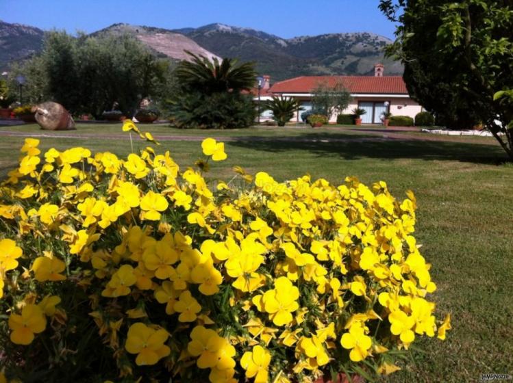 Giardino della villa per il matrimonio a Latina
