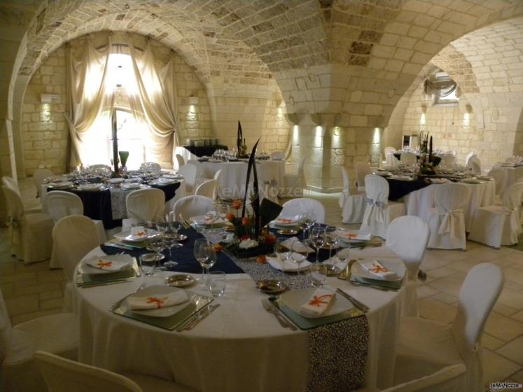 Sala ricevimento per matrimonio preparata dal Gibos Catering