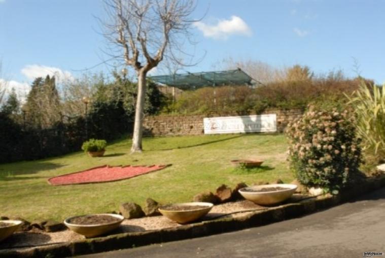 giadino della location di matrimonio a Roma