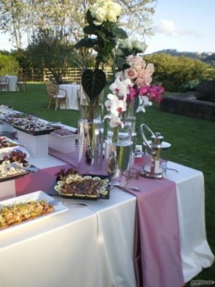 Dettaglio del buffet degli antipasti