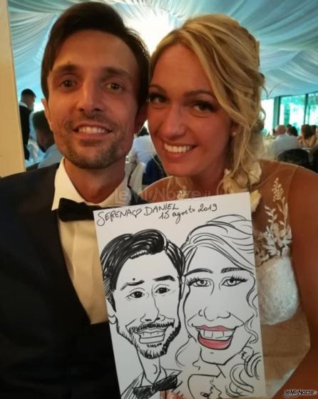 Caricature Charlotte - Ritratti e caricature dal vivo per matrimoni a Verona