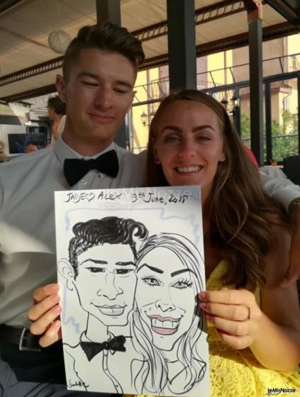 Caricature Charlotte - Ritratti e caricature dal vivo per matrimoni a Verona
