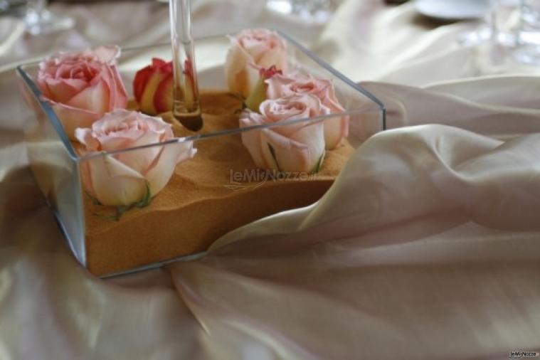 Particolare dell'allestimento del ricevimento di matrimonio