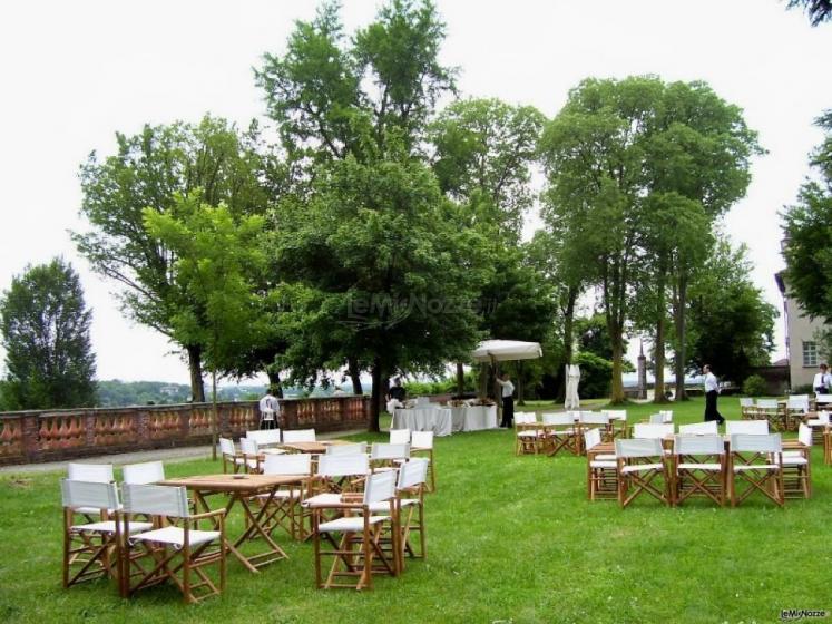 Giardino del castello per il matrimonio