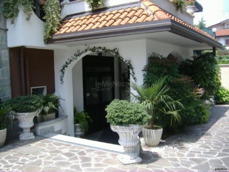 Ingresso della villa per il ricevimento di nozze