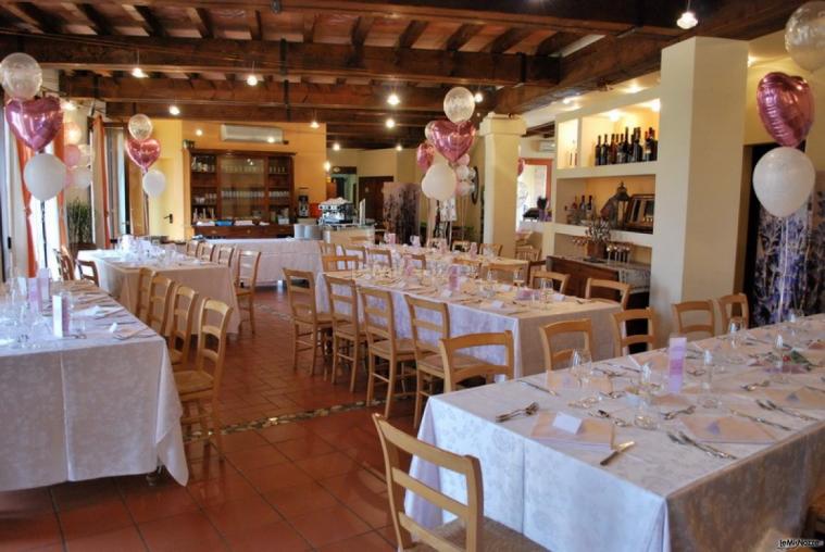 Sala interna per il ricevimento di matrimonio