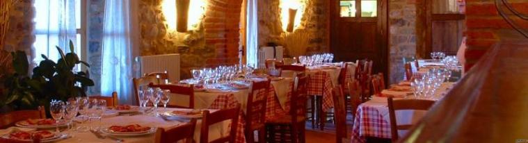 Sala interna per ricevimento di matrimonio presso l'agriturismo Rondè